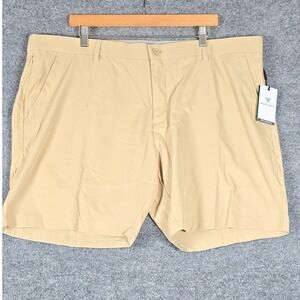 MAELREG Men Khaki ProFlex Performance Golf Shorts‎ Size 42 Wicking UPF 30